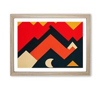 Mind Bending Abstract Art H1022 Framed Print for Living Room Bedroom Home Office Décor, Wall Art Picture Ready to Hang, Oak A3 Frame (46 x 34 cm)