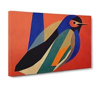 Mind Bending Abstract Bird Canvas Print | Gallery Wrapped 30mm Frame Wall Art | 30x20 inches | Ready to Hang | Abstract Animals Picture | Living Room Bedroom Lounge Office