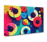 Mind Bending Modern Abstract Art Canvas Print | Gallery Wrapped 30mm Frame Wall Art | 30x20 inches | Ready to Hang | Abstract Picture | Living Room Bedroom Lounge Office