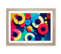 Mind Bending Modern Abstract Art Framed Print | A2 Oak Framed Wall Art | Ready to Hang | Abstract Fantasy Picture | Living Room Bedroom Lounge Office