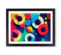 Mind Bending Modern Abstract Art H1022 Framed Print for Living Room Bedroom Home Office Décor, Wall Art Picture Ready to Hang, Black A4 Frame (34 x 25 cm)