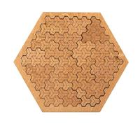 Mind Bending Wooden Jigsaw Puzzle for Adult, Hard Difficult Wood Jigsaw Fractal Puzzle, Portable Irregular Fractal Tray Puzzles, Challenging Puzzles for Family Christmas Birthday Party (A)