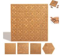Mind Bending Wooden Jigsaw Puzzle, Fractal Tray Puzzles for Adult, Reverse Thinking Challenge, Unique Irregular-Shaped, for Puzzle Enthusiasts #03