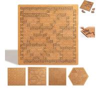 Mind Bending Wooden Jigsaw Puzzle, Fractal Tray Puzzles for Adult, Reverse Thinking Challenge, Unique Irregular-Shaped, for Puzzle Enthusiasts #03