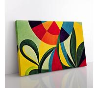 Mind Blowing Floral Abstract Art Canvas Wall Art Print Ready to Hang, Framed Picture for Living Room Bedroom Home Office Décor, 60x40 cm (24x16 Inch)