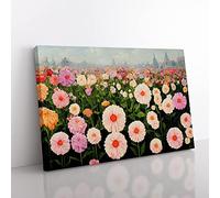 Mind Blowing Flower Market Canvas Wall Art Print Ready to Hang, Framed Picture for Living Room Bedroom Home Office Décor, 60x40 cm (24x16 Inch)