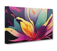 Mind Blowing Flower Splash Canvas Wall Art Print 30x20 Inch