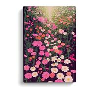 Mind Blowing Flowers Red, Black, Pink Canvas Print for Living Room Bedroom Home Office Décor, Wall Art Picture Ready to Hang, 30x20 Inch (76x50 cm)