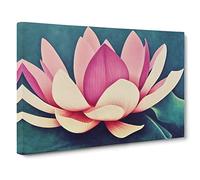 Mind Blowing Lotus Flower Canvas Wall Art Print 30x20 Inch