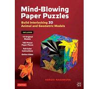 Mind-Blowing Paper Puzzles Kit: Build Interlocking 3D Animal and Geometric Models