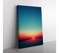 Mind Blowing Sunset Canvas Wall Art Print Ready to Hang, Framed Picture for Living Room Bedroom Home Office Décor, 60x40 cm (24x16 Inch)