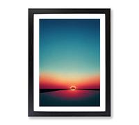 Mind Blowing Sunset Framed Print | A3 Black Framed Wall Art | Ready to Hang | Modern Landscape Picture | Living Room Bedroom Lounge Office