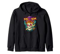 Mind Blown Basketball Graphic Skull Hoops Culture Ballers Zip Hoodie