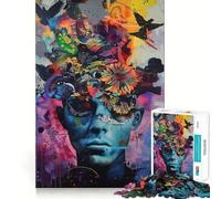 Mind Blown Street Art 1000 Piece Jigsaw Puzzles- Enjoyable Game Bright Color Family Enjoyable Perfect Art (50x75cm)