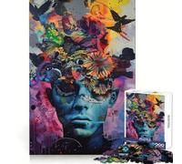 Mind Blown Street Art 1000-piece Jigsaw Puzzles Mindful Game Anxiety Relief Enjoyable Challenge Home Art (38x52cm)