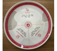 MIND, BODY & SOUL WEIGHT LOSS CLINIC Bariatric Portion Control Plate - Pink and White - 18cm