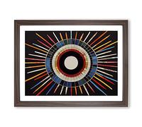 Mind Boggling Modern Abstract Art Framed Wall Art Print A2 Walnut