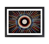 Mind Boggling Modern Abstract Art H1022 Framed Print for Living Room Bedroom Home Office Décor, Wall Art Picture Ready to Hang, Black A2 Frame (64 x 46 cm)