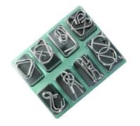 Mind Challenge Toy, Iron Wire Puzzle Set, Unlock Interlock with Logical Game, Heavy Duty Metal Puzzle Toy, Classic Link Design Style for Classroom Party Puzzles Fun Use