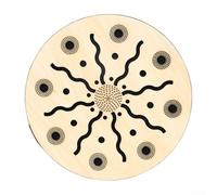 Mind Cleansing Meditation, Ethnic Percussion, 8 inch Sea Drum, Natural Wood