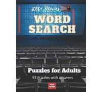 Mind Force 1000+ Movies Word Search Puzzles for Adults: Word Search Book with over 1000 Movie Titles, 8,5"x11", 53 Big Fantastic puzzles with answers ... fans and film buffs (Word Search Collection)