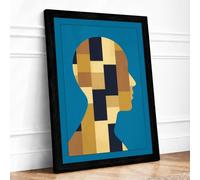 Mind Geometric Framed Wall Art Print A1 (84.1×59.4cm) Black, Wall Decor