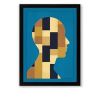 Mind Geometric Framed Wall Art Print A1 (84.1×59.4cm) Black, Wall Decor for Living Room, Bedroom, Office & Home, Ready to Hang, Art Gift