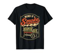 Mind If I Smoke Funny BBQ Grilling Tee Value Graphic T-Shirt, Men, Black, M