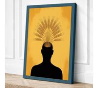 Mind Illuminated Minimalist Canvas Wall Art Print 30x20 Inch