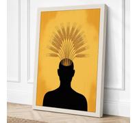 Mind Illuminated Minimalist Canvas Wall Art Print 30x20 Inch