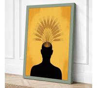 Mind Illuminated Minimalist Canvas Wall Art Print 30x20 Inch (76 x 51 cm)