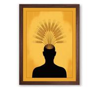 Mind Illuminated Minimalist Framed Wall Art Print A1 (84.1×59.4cm) Walnut, Wall Decor for Living Room, Bedroom, Office & Home, Ready to Hang, Art Gift