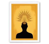 Mind Illuminated Minimalist Framed Wall Art Print A1 (84.1×59.4cm) White, Wall Decor for Living Room, Bedroom, Office & Home, Ready to Hang, Art Gift