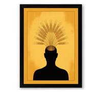 Mind Illuminated Minimalist Framed Wall Art Print A2 (59.4×42cm) Black, Wall Decor for Living Room, Bedroom, Office & Home, Ready to Hang, Art Gift