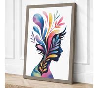 Mind in Bloom Boho Canvas Wall Art Print 36x24 Inch (91 x 61 cm)