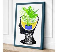 Mind in Bloom Modern Canvas Wall Art Print 18x12 Inch (46 x 30 cm)