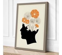 Mind in Bloom Modern Canvas Wall Art Print 30x20 Inch (76 x 51 cm)