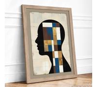 Mind in Color Modern Framed Wall Art Print A2 (59.4×42cm) Oak, Wall Decor for Living Room, Bedroom, Office & Home, Ready to Hang, Art Gift