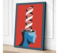 Mind in Motion Modern Canvas Wall Art Print 24x16 Inch | Teal | Ready to Hang, Gallery Wrapped, Fade-Resistant Inks, Securely Packaged, UK Made