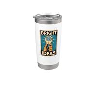 Mind Lightbulb Thinking Vintage Style Graphic Stainless Steel Insulated Tumbler