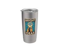 Mind Lightbulb Thinking Vintage Style Graphic Stainless Steel Insulated Tumbler