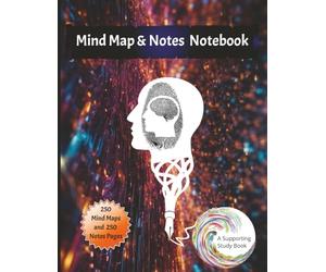 Mind Map & Notes Notebook: 2-in-1 Study & Planning Notebook | 250 Mind Map Templates and 250 Lined Pages | Ideal for Learning, Brainstorming, Creative ... Strategy | Large 8.5 x 11 inch Format