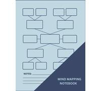 Mind Mapping Notebook: Visual Thinking Workbook | Blank Mind Map Templates for Organizing Thoughts and Brainstorming Your Ideas | Mind Map book | Blue.