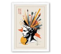 Mind of the Artist Modern Framed Wall Art Print A3 (42×29.7cm) White, Wall Decor for Living Room, Bedroom, Office & Home, Ready to Hang, Art Gift