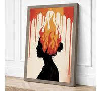 Mind on Fire Canvas Wall Art Print 36x24 Inch
