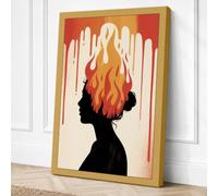 Mind on Fire Canvas Wall Art Print 36x24 Inch