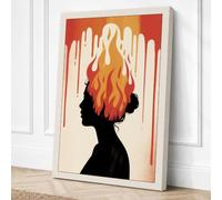 Mind on Fire Modern Canvas Wall Art Print 18x12 Inch (46 x 30 cm)