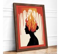Mind on Fire Modern Framed Wall Art Print A1 (84.1×59.4cm) Walnut, Wall