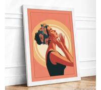 Mind Over Matter Framed Wall Art Print A4 White | Ready to Hang, Premium Gi Paper, Fade-Resistant Inks, Securely Packaged, UK Made