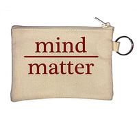 Mind Over Matter Math Logo Key Chain Coin Purse Beige